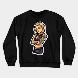 Empowered Mami Inspired Pro Wrestling Crewneck Sweatshirt